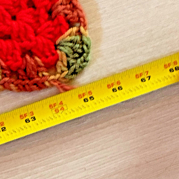 VTG Christmas Crochet Afghan Granny Squares Blanket Throw Red Green 66 X 54" - Picture 4 of 5